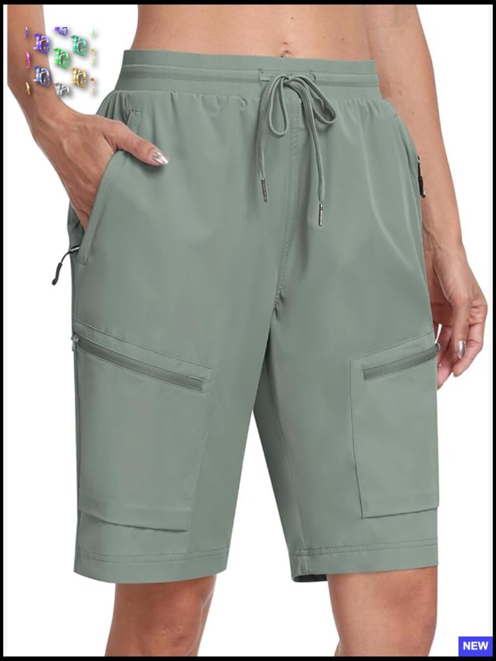 Quick Dry Hiking Cargo Shorts with Zip Pockets Athletic Travel Golf Wear